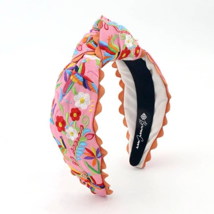 Embroidered Otomi Headband with Ric Rac Trim